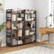 57-Inch Rustic Brown Industrial Storage Rack with 5 Shelves and Removable Hanging Hooks